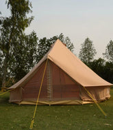 5m Metre GlampTex 500-Ultimate Bell tent Pyramid round Zipped-in- Groundsheet